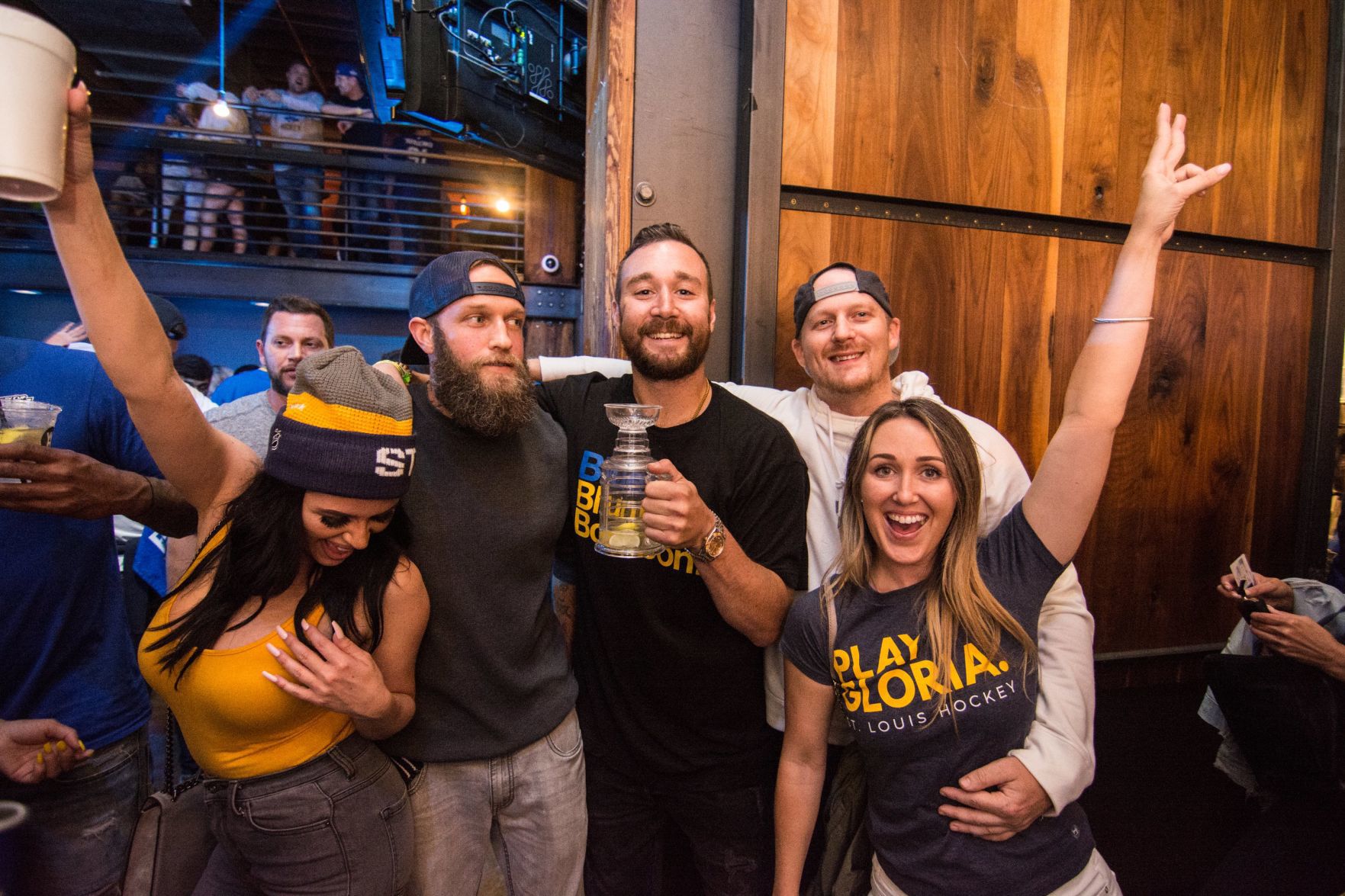 Blues Fans at Wheelhouse during Stanley Cup Final Game 7. Spons